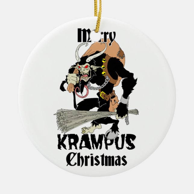 Krampus Weihnachten Keramikornament (Vorne)