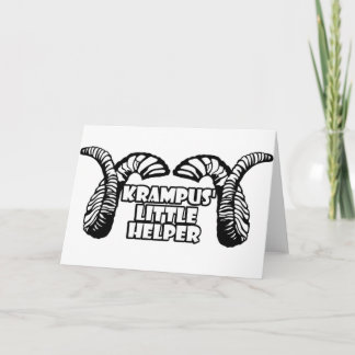 Krampushalfer Feiertagskarte