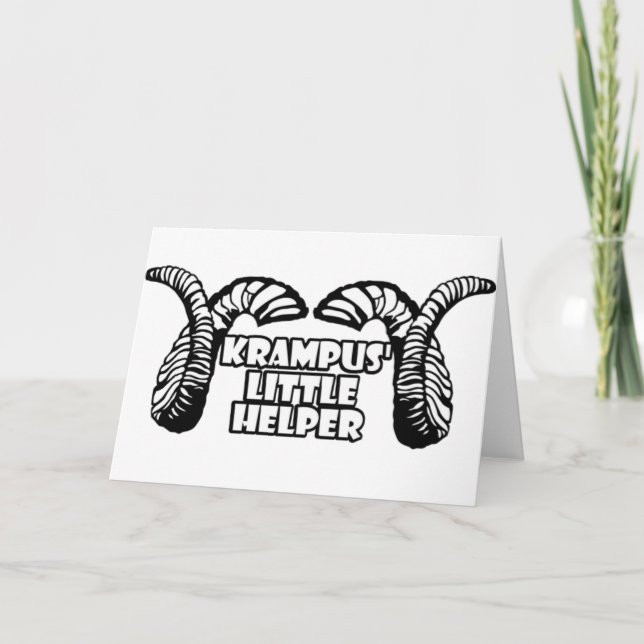 Krampushalfer Feiertagskarte (Vorderseite)