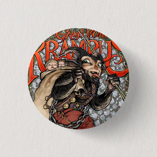 Krampusknopf Button (Vorderseite)