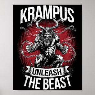 Krampusnacht Weihnachtsmonster Krampus Liebhaber F Poster
