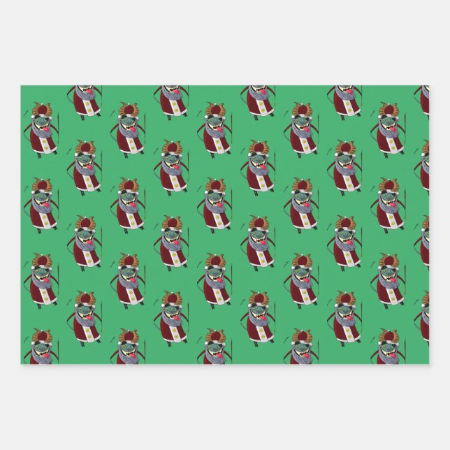 Krampuspapier Geschenkpapier Set (Vorderseite 2)