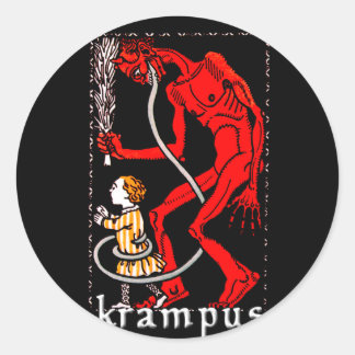 Krampussticker Runder Aufkleber