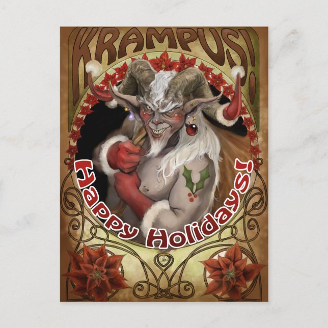 Krampy Holidays Postcard Feiertagspostkarte (Vorderseite)