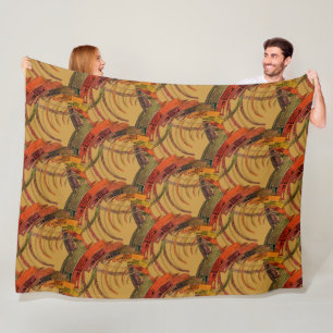 Kran-Betreiber-Kran-Verzerrungs-bunte Raupe Fleecedecke