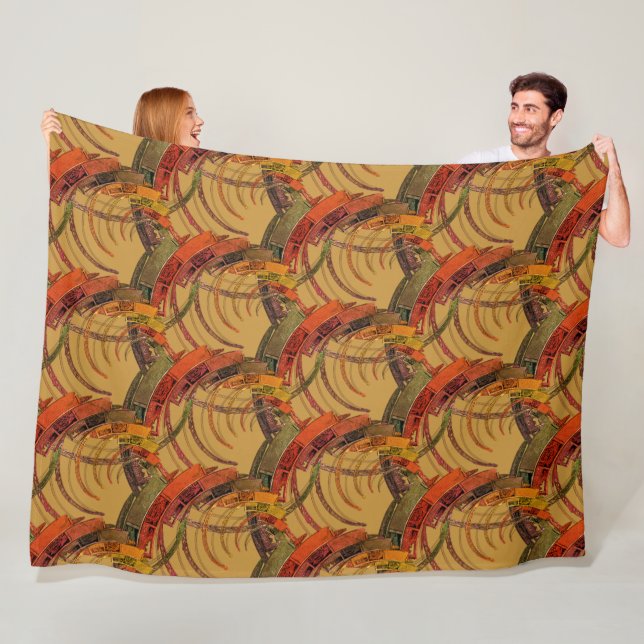 Kran-Betreiber-Kran-Verzerrungs-bunte Raupe Fleecedecke (Beispiel)