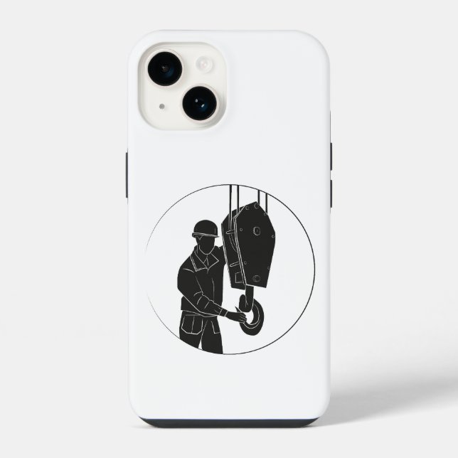 Kran-Design Handy Hülle iPhone 14 Hülle (Rückseite)
