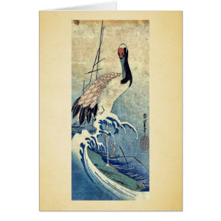 Kran in den Wellen durch Ando, Hiroshige Uiyoe.