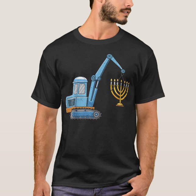 Kranbau Chanukka  T-Shirt (Vorderseite)