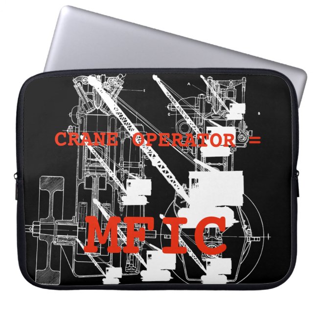 Kranbetreiber = MFIC VINTAG CRAWLER CRANE Laptopschutzhülle (Vorderseite)