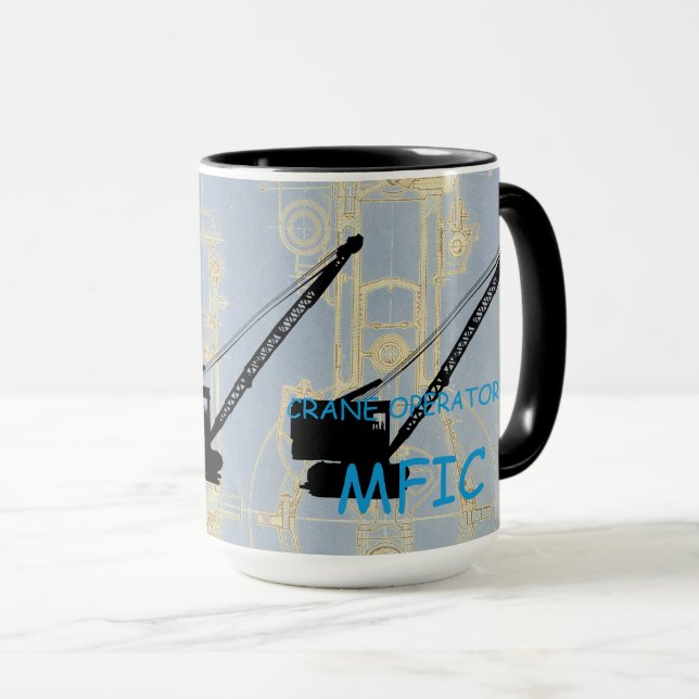 Kranbetreiber = MFIC VINTAG CRAWLER CRANE Tasse (VorderseiteRechts)