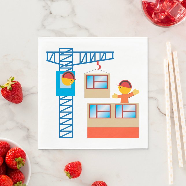 Kranbetreiber und Bauarbeiter Serviette (Von Creator hochgeladen)