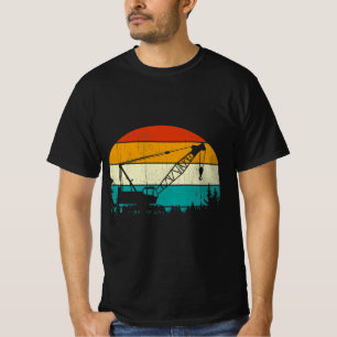 Kranbetreiber Vintage Retro-Bauweise T-Shirt