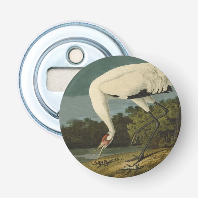 Krane Audubon Vogelmalerei Flaschenöffner (Vorderseite)