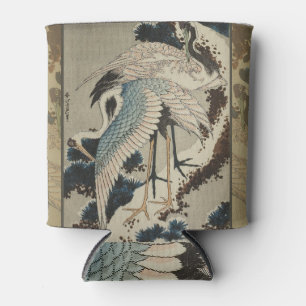 Krane auf einer schneebedeckten Pine Hokusai Dosenkühler