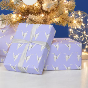 Krane aus weißem gefaltetem Papier Geschenkpapier