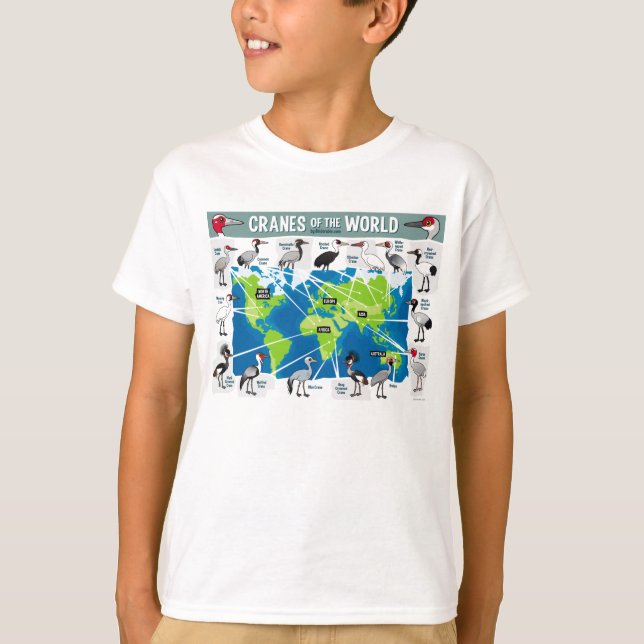 Kräne der Welt T-Shirt (Vorderseite)