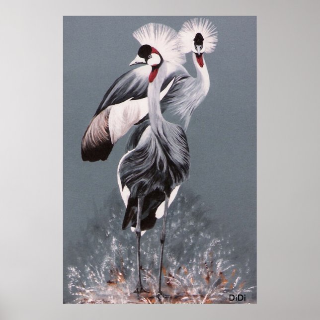 Krane, Gemälde von DiDi Poster (Vorne)