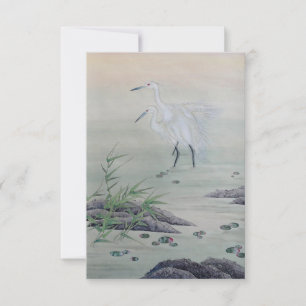 Krane im chinesischen Fluss