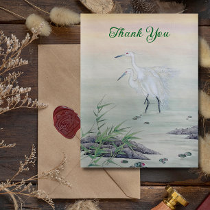 Krane im chinesischen Fluss Postkarte