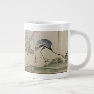 Krane, Pinien und Bambus Jumbo-Tasse