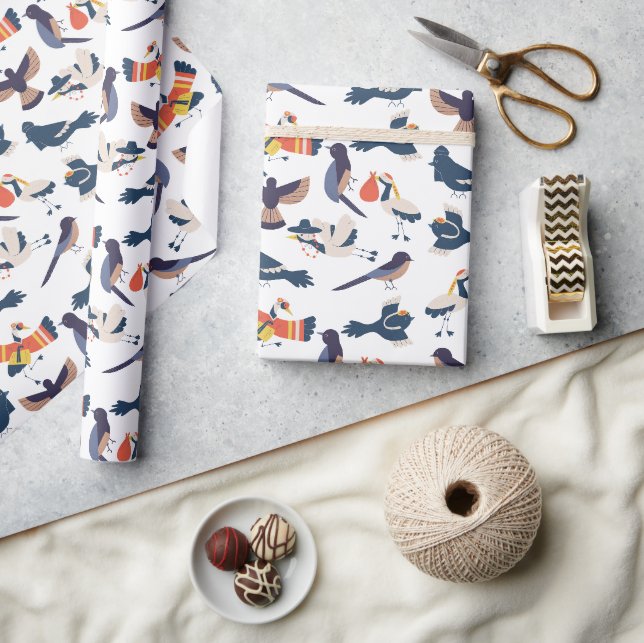 Krane und Magpie Joseon Dynastie Bird Watching Geschenkpapier (Kunsthandwerk)