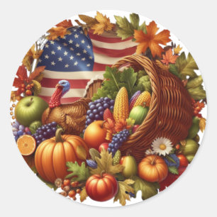 Kräne von US/US/Erntedank Runder Aufkleber