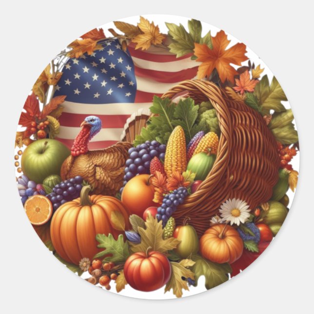 Kräne von US/US/Erntedank Runder Aufkleber (Vorderseite)