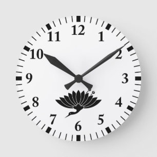 Kranes Chrysanthemum Runde Wanduhr