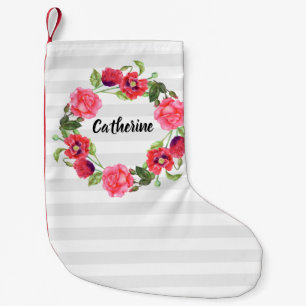 Krängungszirkel der Blume Rot und Rosa Kleiner Weihnachtsstrumpf