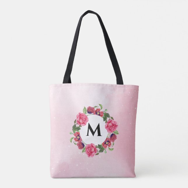 Krängungszirkel der Blume Rot und Rosa Tasche (Rückseite)
