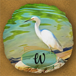 Kranich am Mismaloya-Fluss 0335 Rundes Kissen