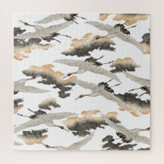 Kranich im japanischen Stil: elegantes Design.