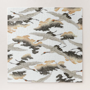 Kranich im japanischen Stil: elegantes Design.