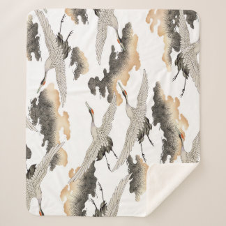 Kranich im japanischen Stil: elegantes Design. Sherpadecke