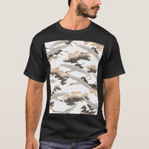 Kranich im japanischen Stil: elegantes Design. T-Shirt