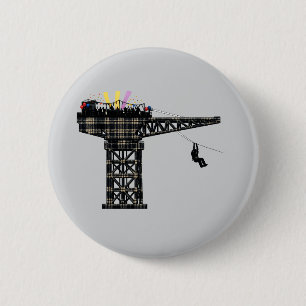 Kranich-Party Finnieston Kranich Schottischer Humo Button