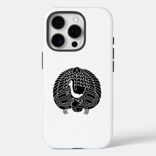 Kranich und Schildkröte iPhone 16 Pro Hülle (Rückseite)