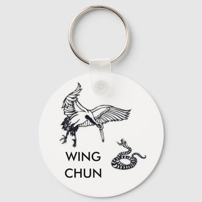 Kranich und Schlange, WING, CHUN Schlüsselanhänger (Vorderseite)