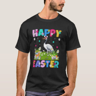 Kranich Vogel Frohe Ostern Eierjagd Hase Ohr Krani T-Shirt