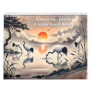 Kraniche in Tusche – Eine Reise durch die Jahresze Kalender