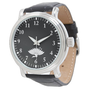 Kranichförmige Chrysantheme Armbanduhr