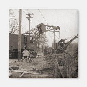 Kranichkrane im Nordwesten - Foto Vintag Magnet