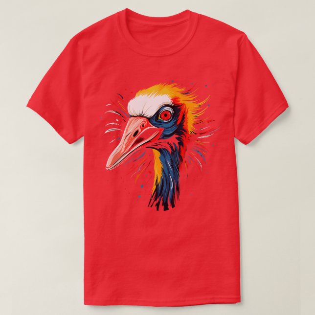 Kranichlächeln T-Shirt (Design vorne)