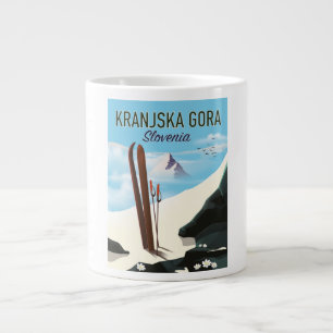 Kranjska Gora Slowenien Skiplakat Jumbo-Tasse