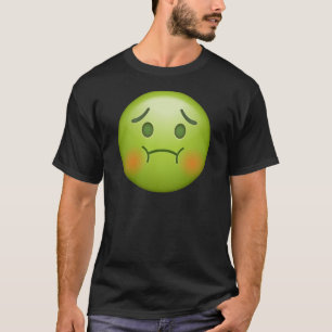 Kranke Anmerkung Emoji stellen gegenüber T-Shirt