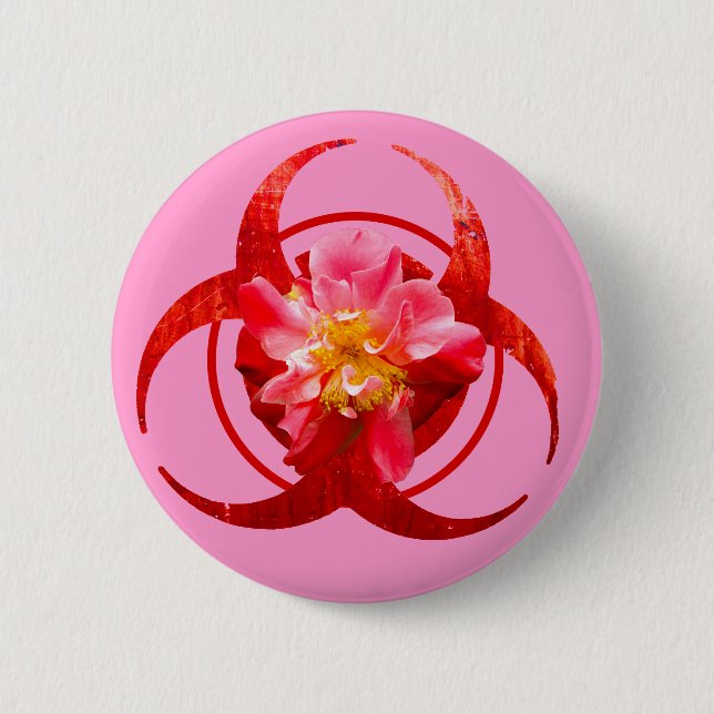 Kranke Orchidee Button (Vorderseite)