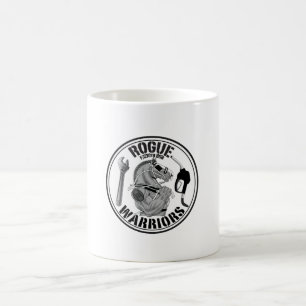 Kranke Pflanzen entfernte Tasse des Krieger-B&W