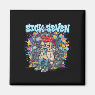 Kranke Sieben 67 Graffiti-Meme Sechs Sieben Spaß S Magnet