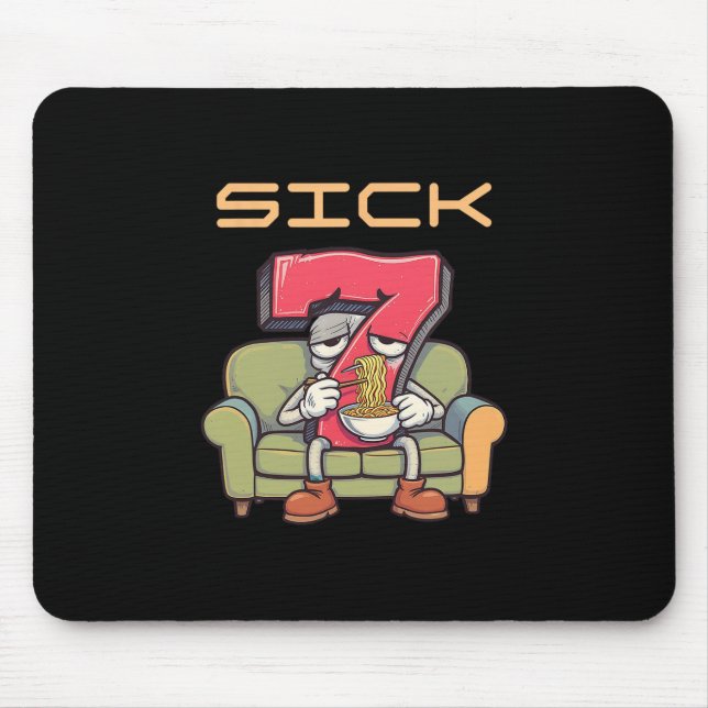 Kranke Sieben 67 Meme Sechs Sieben 1  Mousepad (Vorne)